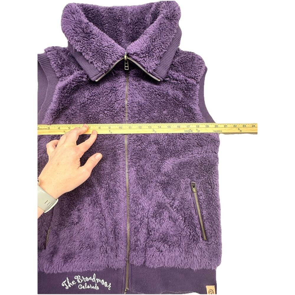 The Broadmoor Sherpa Womens Vest Size Large Purple High Collar MRSP $90 - Picture 5 of 8